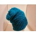 TYD-1205 : Teal Handmade Knitted Oversized Slouchy Chunky Hat at HatsForDogs.com