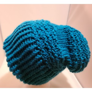 TYD-1205 : Teal Handmade Knitted Oversized Slouchy Chunky Hat at HatsForDogs.com