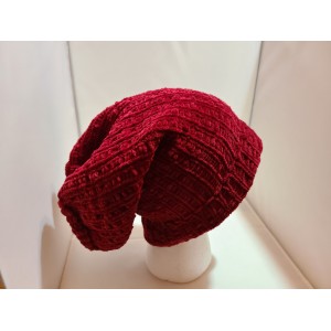 TYD-1206 : Burgundy Handmade Knitted Slouchy Hat at HatsForDogs.com