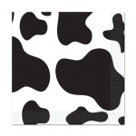 16-pk Farm Cow Print Party Beverage Napkins