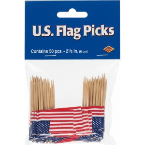 RTD-259750 : 50 pcs American Flag Toothpicks Patriotic Cupcake Toppers 4th of July Party Picks at HatsForDogs.com RTD-259750 : 50 pcs American Flag Toothpicks Patriotic Cupcake Toppers 4th of July Party Picks at HatsForDogs.com