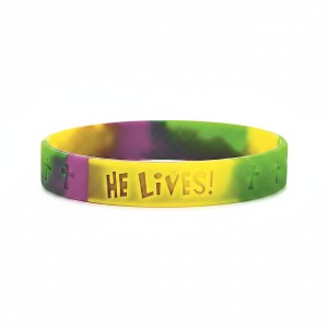 RTD-4149 : He Lives! Rubber Friendship Bracelet at HatsForDogs.com RTD-4149 : He Lives! Rubber Friendship Bracelet at HatsForDogs.com