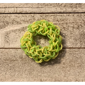 AJD-1002 : Yellow And Green Rubber Band Bracelet at HatsForDogs.com