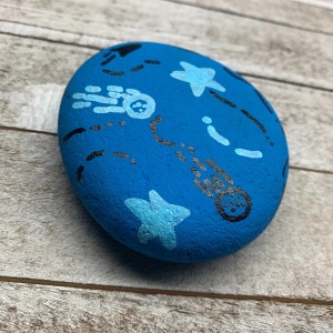 JTD-1006 : Space Themed Painted Rock at HatsForDogs.com