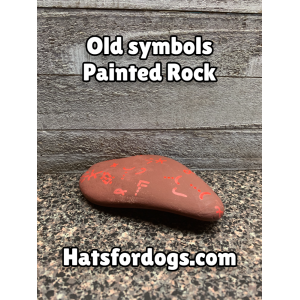 JTD-1008 : Painted Rock with Symbols at HatsForDogs.com