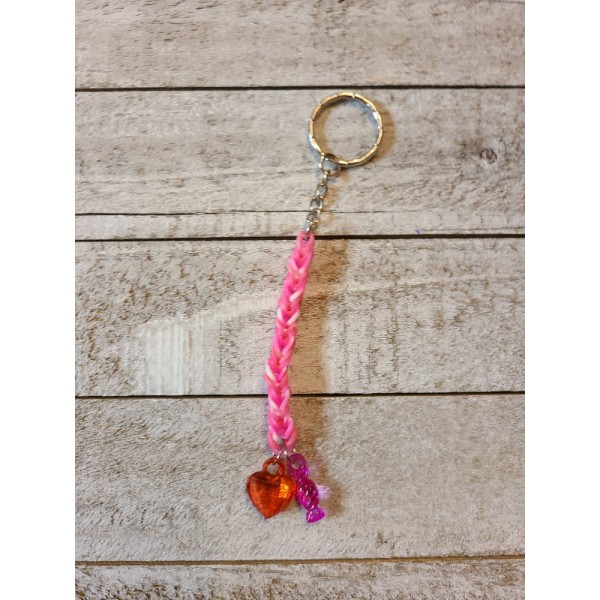 Valentines Day Rubber Band Keychain