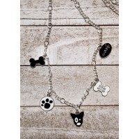 Metal Chain Dog Lovers Charm Necklace