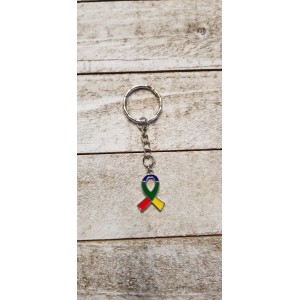 JTD-1024 : Autism Ribbon Charm Keychain at HatsForDogs.com