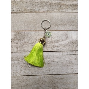 JTD-1026 : Saint Patricks Day Irish Lime Tassel Keychain at HatsForDogs.com