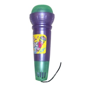 RTD-1007 : X-Large ECHO MIC - Purple / Green Plastic Microphone at HatsForDogs.com