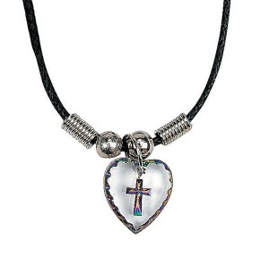 RTD-1101 : Plastic Cross Hologram Necklace at HatsForDogs.com