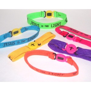 RTD-1176 : Jesus is the Light Nylon Bracelet at HatsForDogs.com