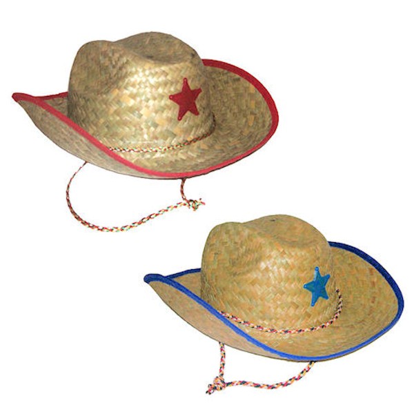 Childs Straw Cowboy Hat with Star Childs Straw Cowboy Hat with Star