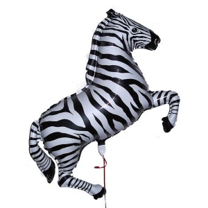 RTD-1503 : Black Stripes Zebra - 42 inch Mylar Balloon at HatsForDogs.com