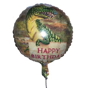 RTD-1517 : Happy Birthday T-rex Dinosaur Party 18 inch Mylar Balloon at HatsForDogs.com