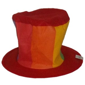 RTD-1539 : Big Colorful Felt Top Hat for Adult Clowns at HatsForDogs.com