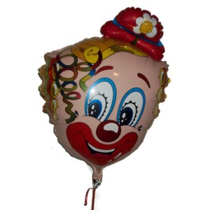 RTD-1544 : Clown with Derby - 30 inch Mylar Party Balloon at HatsForDogs.com