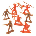 Assorted Plastic Cowboys and Indians Figures Toy Soldiers NEW