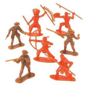 RTD-1558 : Assorted Plastic Cowboys and Indians Figures Toy Soldiers at HatsForDogs.com