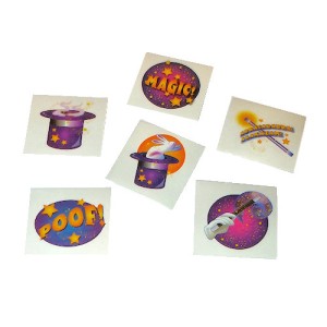 RTD-1562 : Magic Birthday Party Tattoos 72-pack at HatsForDogs.com