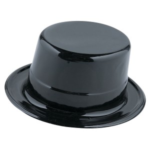 RTD-1576 : Magicians Black Plastic Top Hat for Children at HatsForDogs.com