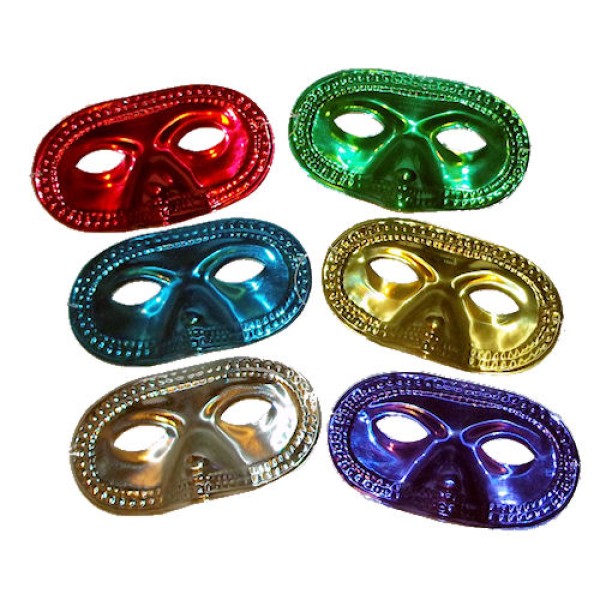 Plastic Half Masks - Assorted Colors Plastic Half Masks - Assorted Colors