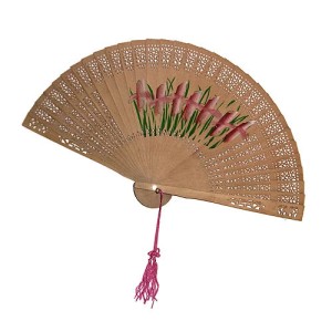 RTD-1670 : Wooden Floral Fan at HatsForDogs.com