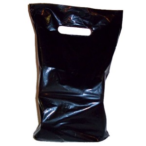 RTD-1695 : Black Plastic Small 8-inch Party Favor Bag at HatsForDogs.com