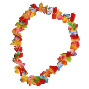 RTD-1706 : Polyester Bright Color Ruffle Flower Leis for Hawaiian Luau Beach Party at HatsForDogs.com