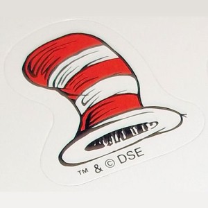 RTD-1714 : Dr. Seuss Cat in the Hat Stickers at HatsForDogs.com