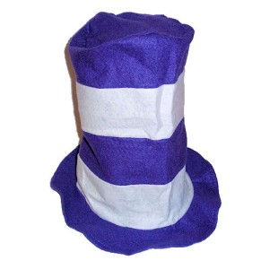 RTD-1730 : Purple and White Felt Stovepipe Hat at HatsForDogs.com