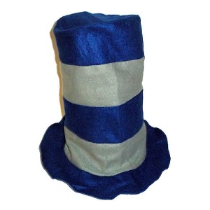 RTD-1731 : Blue and Grey Felt Stovepipe Hat at HatsForDogs.com