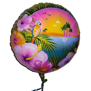 RTD-1753 : Tropical Luau Party 18 inch Mylar Balloon at HatsForDogs.com