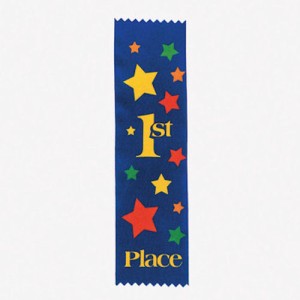 RTD-1789 : Blue Satin 1st Place Award Ribbon at HatsForDogs.com