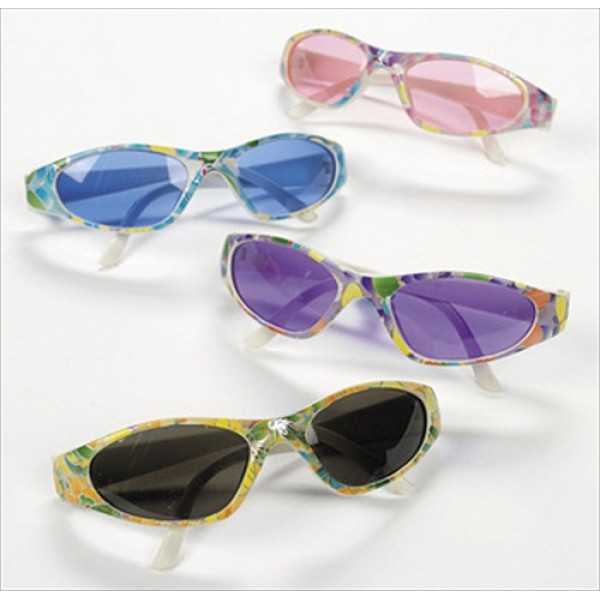 Plastic Butterfly Print Sunglasses Plastic Butterfly Print Sunglasses