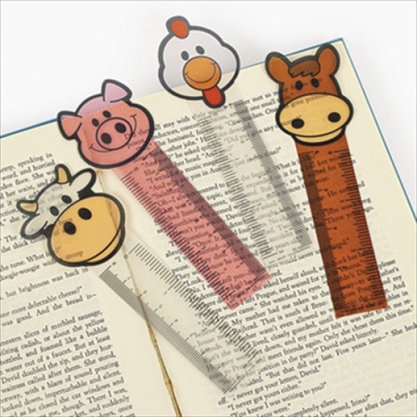 Plastic Farm Animal Bookmark