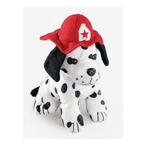RTD-2027 : Plush Dalmatian Fire Dog with Firefighter Hat at HatsForDogs.com