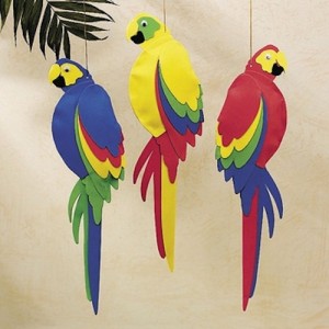 RTD-2089 : Foam Jumbo Colorful Tropical Luau Parrot at HatsForDogs.com