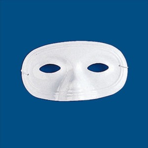 RTD-2155 : Plastic White Half Masks at HatsForDogs.com