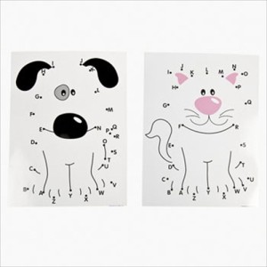 RTD-2232 : 2-Pack Dot-To-Dot Alphabet Characters Wipe-Off Mats at HatsForDogs.com