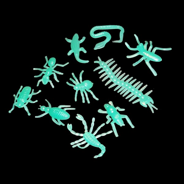 Plastic Glow-In-The-Dark Bugs and Creatures Plastic Glow-In-The-Dark Bugs and Creatures