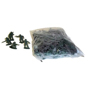 RTD-2466 : 120 pack of Green Plastic Mini Army Men Toy Soldiers at HatsForDogs.com