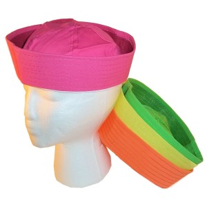 RTD-2514 : Neon Cotton Sailor Hats for Children at HatsForDogs.com