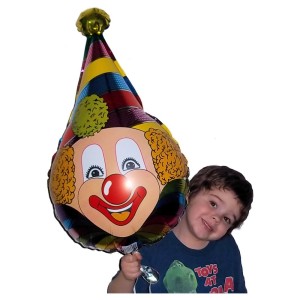 RTD-2578 : Pointed Hat Circus Clown 28 inch Mylar Foil Balloon at HatsForDogs.com