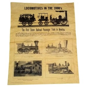 RTD-2592 : Locomotives in the 1800s - Mini Railroad Train Historical Poster at HatsForDogs.com