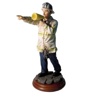 RTD-2600 : Fire Captain Figurine Firefighter Statue at HatsForDogs.com