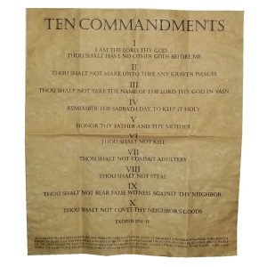 RTD-2632 : Ten Commandments Mini Poster at HatsForDogs.com