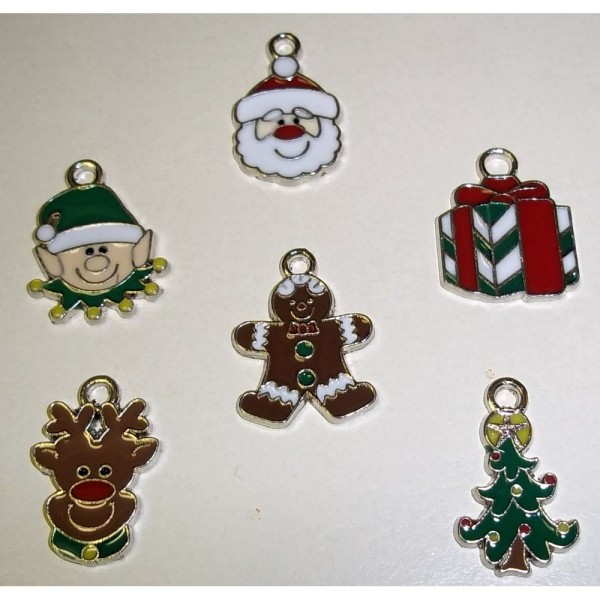 Christmas Holidays Enamel Metal Charms Christmas Holidays Enamel Metal Charms