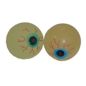 RTD-2741 : Glow-In-The-Dark Bouncy Rubber Eyeball Ball at HatsForDogs.com