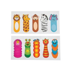 Set of 10 Assorted Creature Finger Tattoos